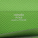 エルメス HERMES ベアンスフレ ヴェルソ ヴェールフィズ×ヴェールユッカ ヴォーエプソン 長財布 シルバー金具 新品 未使用 緑 バイカラー 二つ折財布