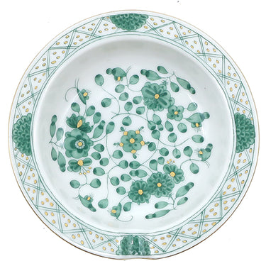 マイセン MEISSEN インドの華 アッシュトレイ 灰皿 9cm 53544 ホワイトXグリーン 陶磁器 雑貨 白 緑 花柄 小物入れ ヴィンテージ