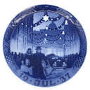 ロイヤルコペンハーゲン ROYAL COPENHAGEN イヤープレート 1930年代 ブルー×ホワイト 陶磁器 食器 ヴィンテージ 北欧 飾り皿 絵皿 1937年