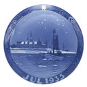 ロイヤルコペンハーゲン ROYAL COPENHAGEN イヤープレート 1930年代 ブルー×ホワイト 陶磁器 食器 ヴィンテージ 北欧 飾り皿 絵皿 1935年