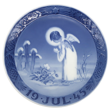 ロイヤルコペンハーゲン ROYAL COPENHAGEN イヤープレート 1940年代 ブルー×ホワイト 陶磁器 食器 ヴィンテージ 北欧 飾り皿 絵皿 1945年