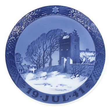 ロイヤルコペンハーゲン ROYAL COPENHAGEN イヤープレート 1940年代 ブルー×ホワイト 陶磁器 食器 ヴィンテージ 北欧 飾り皿 絵皿 1941年