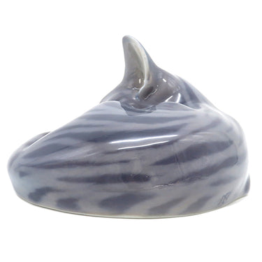 ロイヤルコペンハーゲン ROYAL COPENHAGEN フィギュリン グレー 陶磁器 オブジェ ネコ 猫 置物