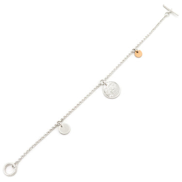 エルメス HERMES エクスリブリス PM H120440B 00ST シルバーXピンクゴールド シルバー925 K18PG ST ブレスレット SV925 AG925 Au750 18K