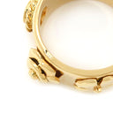 シャネル CHANEL スリーシンボル イエローゴールド K18YG ダイヤモンド リング 指輪 750AU 2Pダイヤ 8号