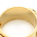 シャネル CHANEL スリーシンボル イエローゴールド K18YG ダイヤモンド リング 指輪 750AU 2Pダイヤ 8号