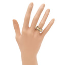 ブルガリ BVLGARI ビーゼロワン ロック B-zero1 2バンドリング 357996 ピンクゴールド×ブラック K18PG セラミック #49(JP9) リング 指輪 黒 750PG 18金 8.5号
