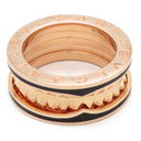 ブルガリ BVLGARI ビーゼロワン ロック B-zero1 2バンドリング 357996 ピンクゴールド×ブラック K18PG セラミック #49(JP9) リング 指輪 黒 750PG 18金 8.5号