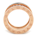 ブルガリ BVLGARI ビーゼロワン ロック B-zero1 2バンドリング 357996 ピンクゴールド×ブラック K18PG セラミック #49(JP9) リング 指輪 黒 750PG 18金 8.5号