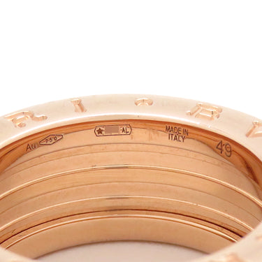 ブルガリ BVLGARI ビーゼロワン ロック B-zero1 2バンドリング 357996 ピンクゴールド×ブラック K18PG セラミック #49(JP9) リング 指輪 黒 750PG 18金 8.5号