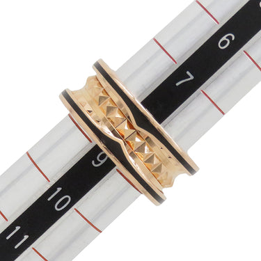 ブルガリ BVLGARI ビーゼロワン ロック B-zero1 2バンドリング 357996 ピンクゴールド×ブラック K18PG セラミック #49(JP9) リング 指輪 黒 750PG 18金 8.5号