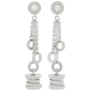 ブルガリ BVLGARI ビーゼロワン エレメント 1Pダイヤ ホワイトゴールド K18WG ピアス B-zero1 750WG ドロップピアス