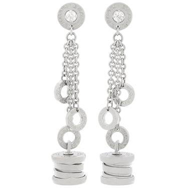 ブルガリ BVLGARI ビーゼロワン エレメント 1Pダイヤ ホワイトゴールド K18WG ピアス B-zero1 750WG ドロップピアス