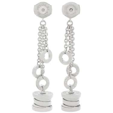 ブルガリ BVLGARI ビーゼロワン エレメント 1Pダイヤ ホワイトゴールド K18WG ピアス B-zero1 750WG ドロップピアス