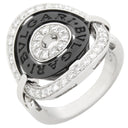 ブルガリ BVLGARI アストラーレ チェルキ ブラックXホワイトゴールド K18WG ダイヤモンド セラミック リング 指輪 11号