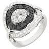 ブルガリ BVLGARI アストラーレ チェルキ ブラックXホワイトゴールド K18WG ダイヤモンド セラミック リング 指輪 11号