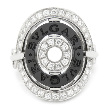 ブルガリ BVLGARI アストラーレ チェルキ ブラックXホワイトゴールド K18WG ダイヤモンド セラミック リング 指輪 11号