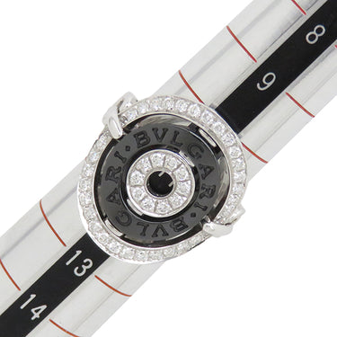 ブルガリ BVLGARI アストラーレ チェルキ ブラックXホワイトゴールド K18WG ダイヤモンド セラミック リング 指輪 11号