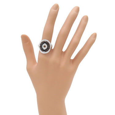 ブルガリ BVLGARI アストラーレ チェルキ ブラックXホワイトゴールド K18WG ダイヤモンド セラミック リング 指輪 11号