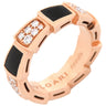 ブルガリ BVLGARI セルペンティ ヴァイパー ダイヤリング ピンクゴールド K18PG ダイヤモンド オニキス #48(JP8) リング 指輪 750PG 8号