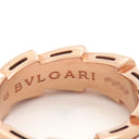 ブルガリ BVLGARI セルペンティ ヴァイパー ダイヤリング ピンクゴールド K18PG ダイヤモンド オニキス #48(JP8) リング 指輪 750PG 8号