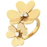 ヴァンクリーフアーペル Van Cleef & Arpels フリヴォル アントレ レ ドア VCARPJMD00 イエローゴールド K18YG ダイヤモンド #50(JP10) リング 指輪 フラワー 4Pダイヤ 10号