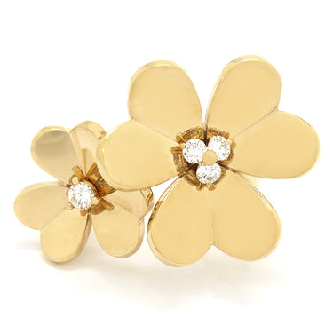 ヴァンクリーフアーペル Van Cleef & Arpels フリヴォル アントレ レ ドア VCARPJMD00 イエローゴールド K18YG ダイヤモンド #50(JP10) リング 指輪 フラワー 4Pダイヤ 10号