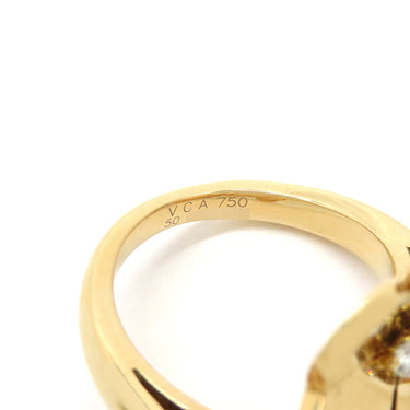 ヴァンクリーフアーペル Van Cleef & Arpels フリヴォル アントレ レ ドア VCARPJMD00 イエローゴールド K18YG ダイヤモンド #50(JP10) リング 指輪 フラワー 4Pダイヤ 10号