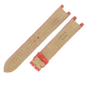 カルティエ Cartier パシャ 32mm用 クロコバンド ブラック クロコダイル 腕時計パーツ 新品同様 純正 ベルト 尾錠用 替え 予備 15ｍｍ 赤 レッド