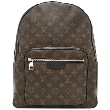 ルイヴィトン LOUIS VUITTON ジョッシュ M41530 モノグラム×ブラック モノグラムマカサー リュック・デイパック シルバー金具 茶 黒 バックパック