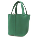 エルメス HERMES ピコタンロックMM  ヴェールモワイヤン トリヨンクレマンス ハンドバッグ シルバー金具 緑