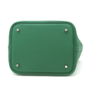 エルメス HERMES ピコタンロックMM  ヴェールモワイヤン トリヨンクレマンス ハンドバッグ シルバー金具 緑