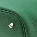 エルメス HERMES ピコタンロックMM  ヴェールモワイヤン トリヨンクレマンス ハンドバッグ シルバー金具 緑