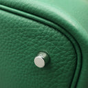 エルメス HERMES ピコタンロックMM  ヴェールモワイヤン トリヨンクレマンス ハンドバッグ シルバー金具 緑