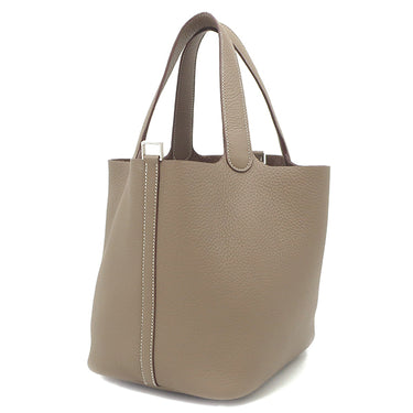 エルメス HERMES ピコタンロックMM エトゥープ トリヨンクレマンス ハンドバッグ シルバー金具 新品 未使用 グレージュ