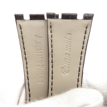 オーデマピゲ AUDEMARS PIGUET ロイヤルオーク用 クロコバンド ブラック クロコダイル 腕時計パーツ 未使用 純正 替え ベルト ストラップ 27ｍｍ ブラック 黒