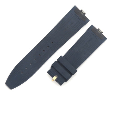 ヴァシュロン・コンスタンタン VACHERON CONSTANTIN オーバーシーズ用 ネイビー ラバー K18PG 腕時計パーツ 新同品 純正 ラバー ベルト ストラップ ジョイントパーツ付 24ｍｍ 紺