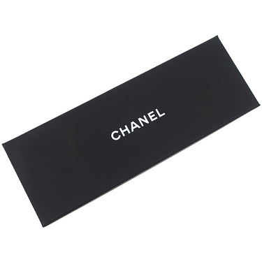 シャネル CHANEL ココマーク ロゴ ブラック×ホワイト シルク スカーフ 黒