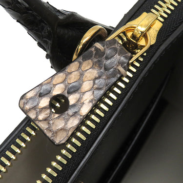 ルイヴィトン LOUIS VUITTON シティスティーマー MINI N95975 ホワイト×ブラック カーフ パイソン 2WAYバッグ ゴールド金具 白 ショルダー