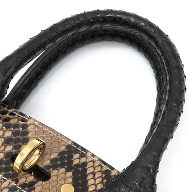 ルイヴィトン LOUIS VUITTON シティスティーマー MINI N95975 ホワイト×ブラック カーフ パイソン 2WAYバッグ ゴールド金具 白 ショルダー