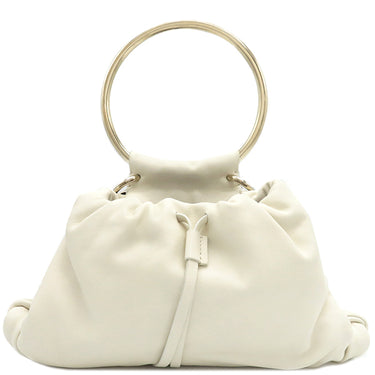 クロエ Chloe アーリーン CHC23WS150 ホワイト×ブラック レザー 2WAYバッグ シャンパンゴールド金具 ショルダーバッグ ハンドバッグ ポシェット 巾着 白 黒