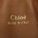 クロエ Chloe アーリーン CHC23WS150 ホワイト×ブラック レザー 2WAYバッグ シャンパンゴールド金具 ショルダーバッグ ハンドバッグ ポシェット 巾着 白 黒