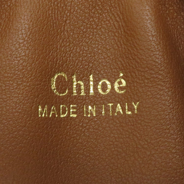 クロエ Chloe アーリーン CHC23WS150 ホワイト×ブラック レザー 2WAYバッグ シャンパンゴールド金具 ショルダーバッグ ハンドバッグ ポシェット 巾着 白 黒