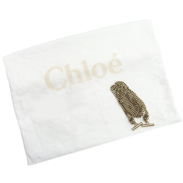 クロエ Chloe アーリーン CHC23WS150 ホワイト×ブラック レザー 2WAYバッグ シャンパンゴールド金具 ショルダーバッグ ハンドバッグ ポシェット 巾着 白 黒
