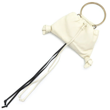 クロエ Chloe アーリーン CHC23WS150 ホワイト×ブラック レザー 2WAYバッグ シャンパンゴールド金具 ショルダーバッグ ハンドバッグ ポシェット 巾着 白 黒