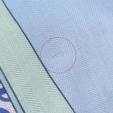 エルメス HERMES ショール カレ140 CARRE ブルー×グリーン カシミヤ シルク ストール 【MORS ETGOURMETTES/馬術と鎖】