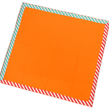 エルメス HERMES ショール カレ140 CARRE オレンジ×マルチカラー カシミヤ シルク ストール