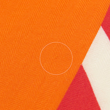 エルメス HERMES ショール カレ140 CARRE オレンジ×マルチカラー カシミヤ シルク ストール