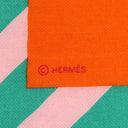 エルメス HERMES ショール カレ140 CARRE オレンジ×マルチカラー カシミヤ シルク ストール