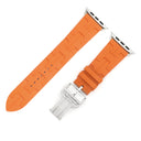 エルメス HERMES 純正 アップルウォッチ用ラバーベルト オレンジ ラバー ステンレススチール 腕時計パーツ 新品同様 ストラップ 24ｍｍ オレンジ バックル付 金具付